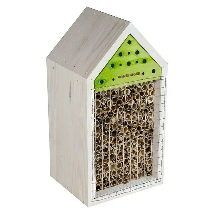 Windhager Insektenhotel - 14 x 12 x 27 cm, Natur/Grün