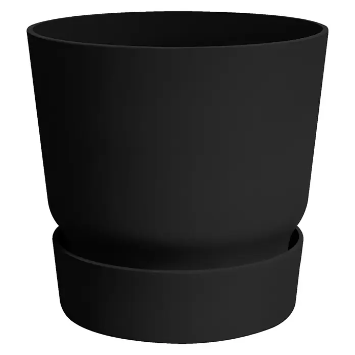 Elho Tegla za cvijeće - Vanjska dimenzija (ø x V): 30 x 27,8 cm, Plastika, Crne boje