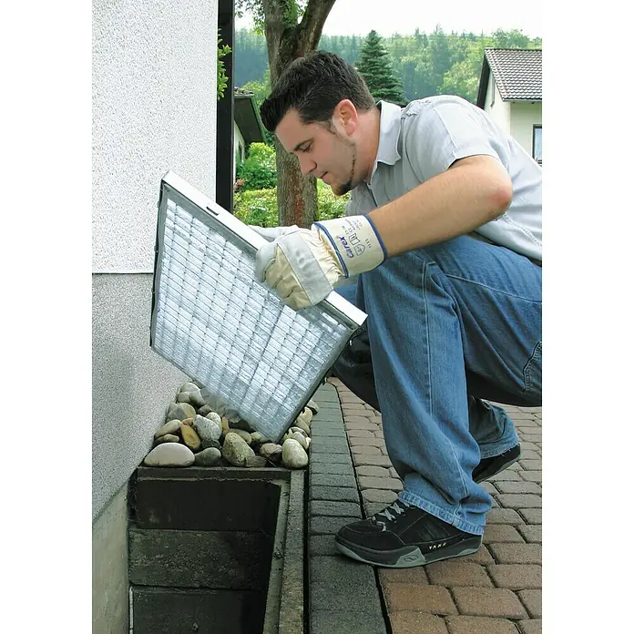Schellenberg Lichtschachtabdeckung - B x H: 50 x 110 cm, Aluminium - Vorderansicht