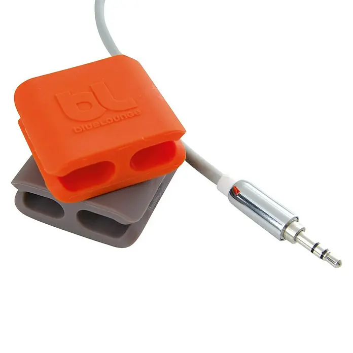 Fijación para cables de clip - Gris/Naranja, 4 ud.