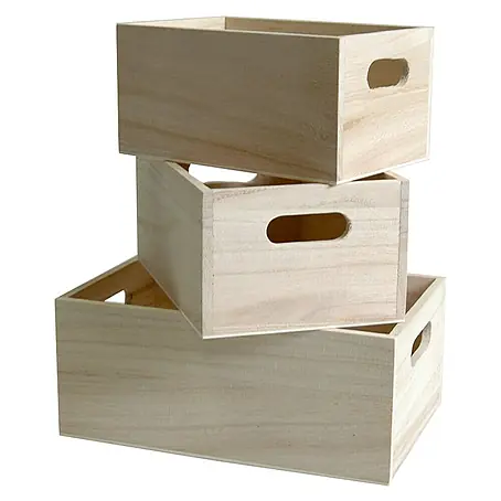 Artemio  Set cajas de madera Lisa