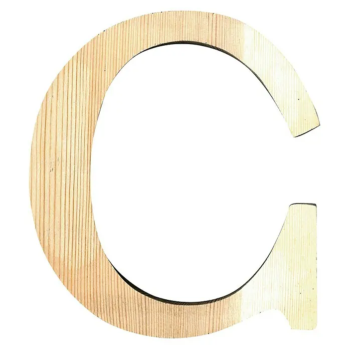 Artemio Letra de madera - Motivo: C, L x An x Al: 19 x 1 x 19 cm, Madera