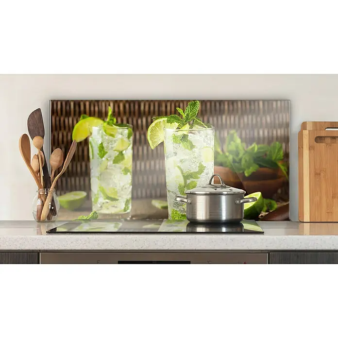 CUCINE Küchenrückwand - Caipirinha, 80 x 40 cm, Stärke: 6 mm, Einscheibensicherheitsglas (ESG) - Vorderansicht
