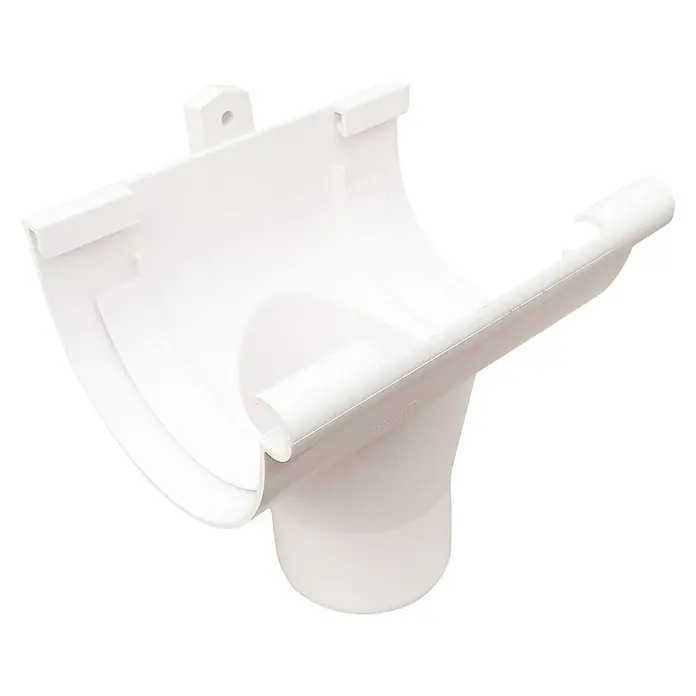 Dakota Conector de canalón G-125 - Ø 80 mm, Blanco