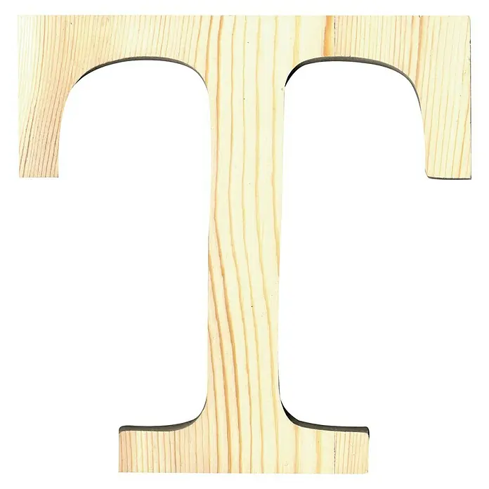 Artemio Letra de madera - Motivo: T, L x An x Al: 19 x 1 x 19 cm, Madera