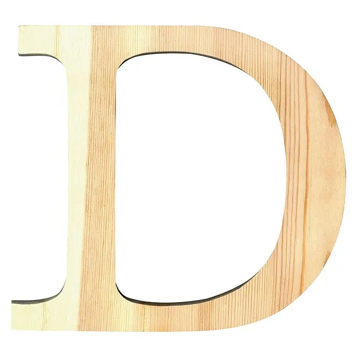 Artemio Letra de madera - Motivo: D, L x An x Al: 19 x 1 x 19 cm, Madera
