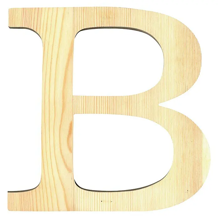 Artemio Letra de madera - Motivo: B, L x An x Al: 19 x 1 x 19 cm, Madera