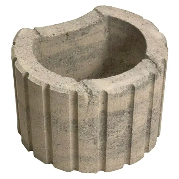 Pflanzstein Minipflanzring - Grau/Anthrazit, Ø x H: 30 x 20 cm, Beton