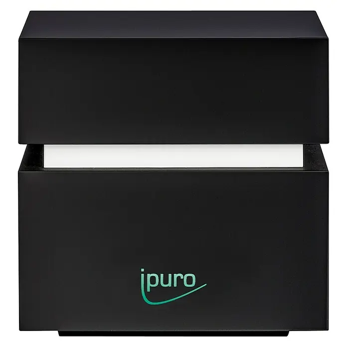 Ipuro AirPearls Elektrischer Diffuser Mini Cube - Schwarz - Vorderansicht