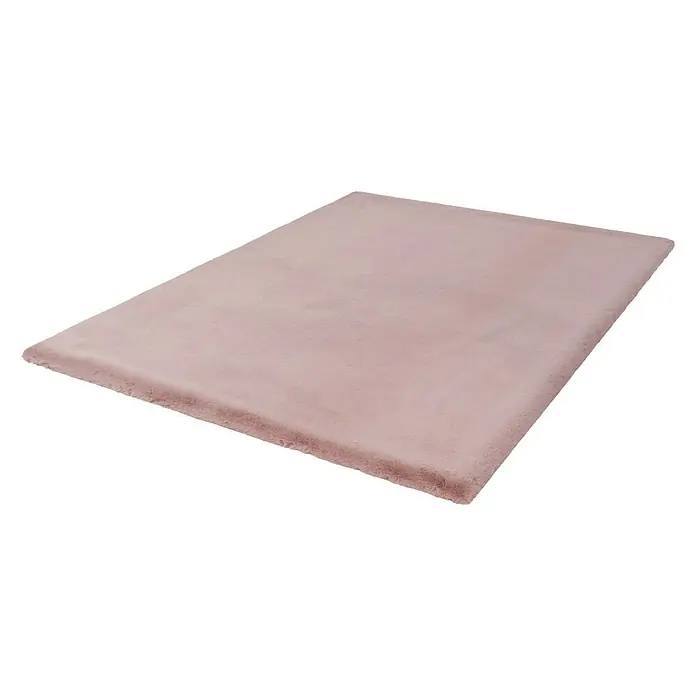 Tepih visokog flora Happy - Roze boje, 170 x 120 cm - Pogled s lijeve strane