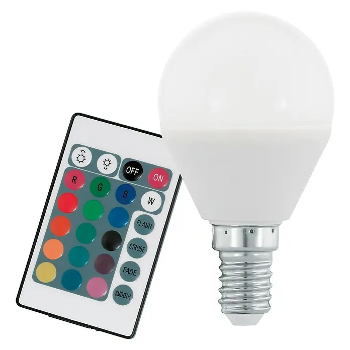 Eglo LED-Leuchtmittel RGBW - Mit Fernbedienung, E14, 4 W, 300 lm