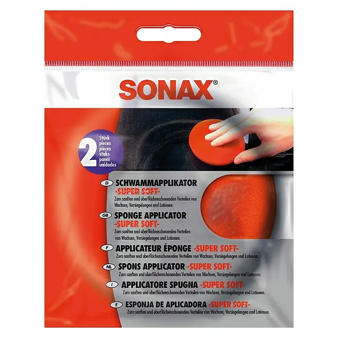 Sonax Autoschwamm Applikator soft - Geeignet für: Wachse, Rot - Vorderansicht