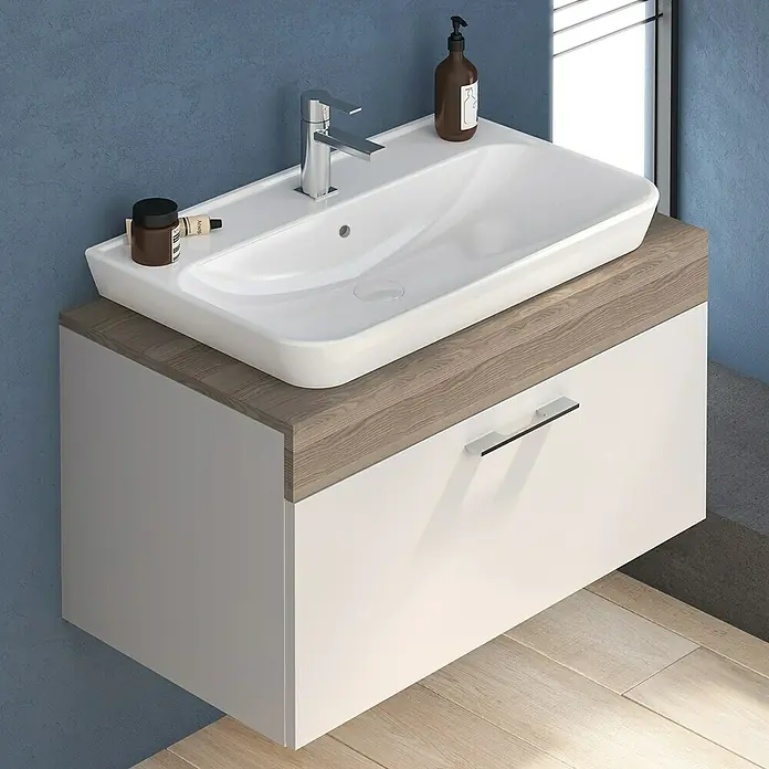 Camargue Loft Aufsatzwaschbecken - 65 x 49,2 cm, Keramik, Weiß - Stimmungsaufnahme