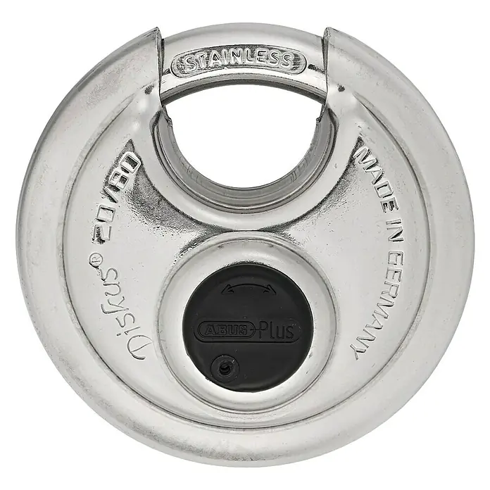 Abus Diskus Candado de disco 20/80 - An x Al: 80 x 80 mm, Acero inoxidable