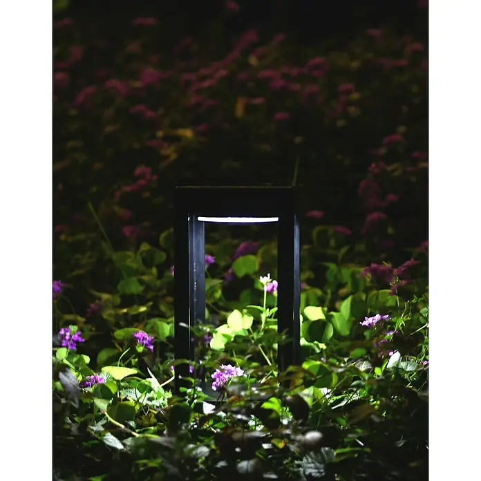 BAUHAUS Solarleuchte Piazza - 12 x 0,06 W, Schwarz, 11,8 x 11,8 x 23,5 cm