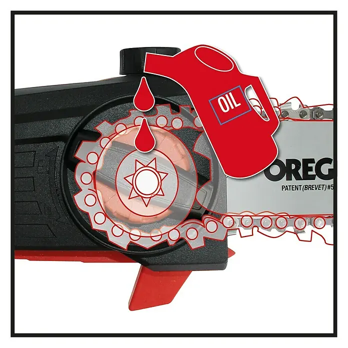 Einhell Power X-Change Hochentaster-Aufsatz GE-HH 18/45 Li T-Solo - Passend für: Einhell Akku-Multifunktionswekzeug GE-HH 18/45 Li T - Detailaufnahme