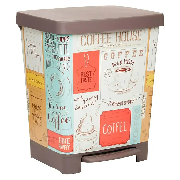 Tatay Cubo con pedal Cubik Deco - 23 l, Multicolor, Polipropileno