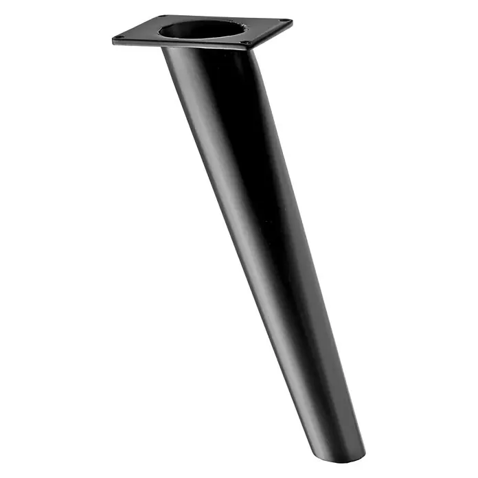 Hettich Möbelfuß Baiona - Ø x L: 80 x 270 mm, Traglast: 50 kg, Schwarz - Vorderansicht