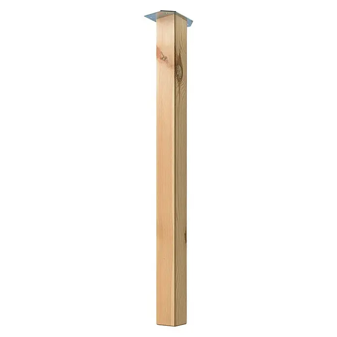 Hettich Tischbein Melta - L x B x H: 720 x 50 x 50 mm, Traglast: 100 kg, Kiefernholz - Vorderansicht