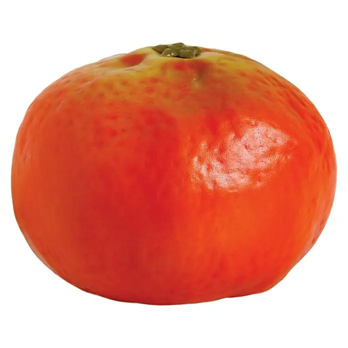 Figura decorativa Mandarina lisa - L x An x Al: 8 x 6,5 x 6,5 cm, Plástico