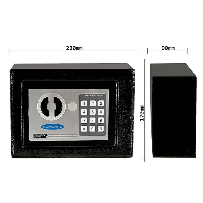 Rottner Schlüsselkasten X-Key - Elektronisches Zahlenschloss, L x B x H: 17 x 23 x 9,5 cm, Schwarz