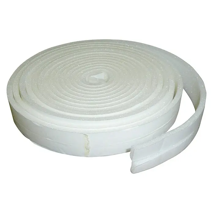 Burlete Poliuretano - Blanco, L x An x Al: 10 m x 25 cm x 5 mm, Desajustes de 1 - 5 mm