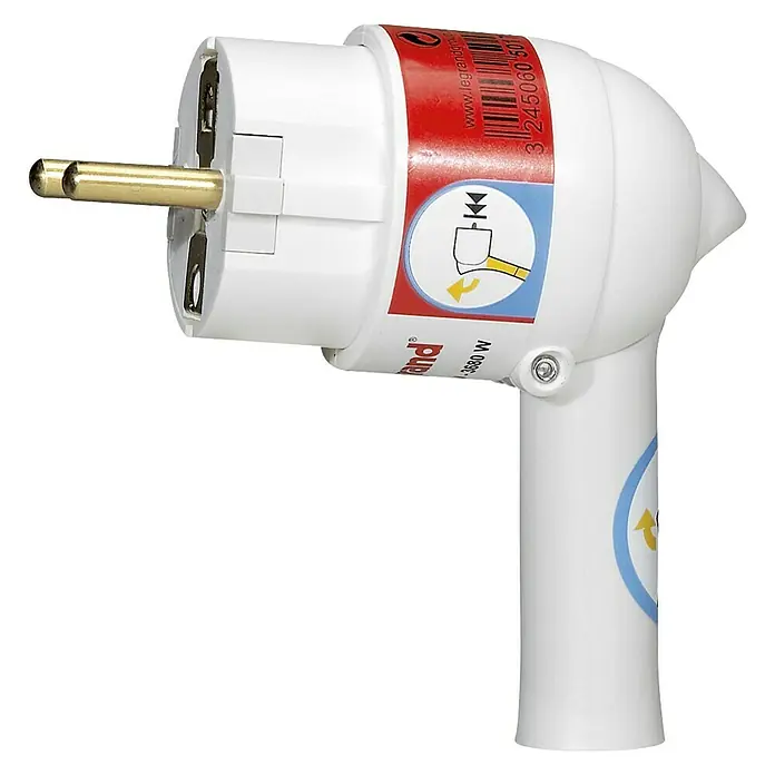 Legrand Winkel-Schutzkontaktstecker - 230 V, 16 A, IP20, Weiß, Kabelknickschutz