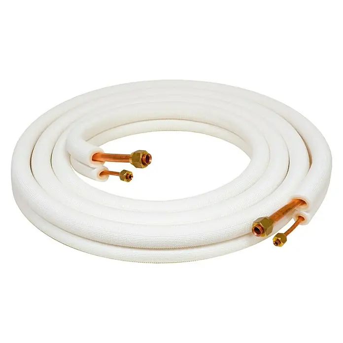 Rollo de cobre aislado doble abocardado 1/4 - 1/2 - Diámetro: 6,35 mm - 12,7 mm, Largo: 5 m