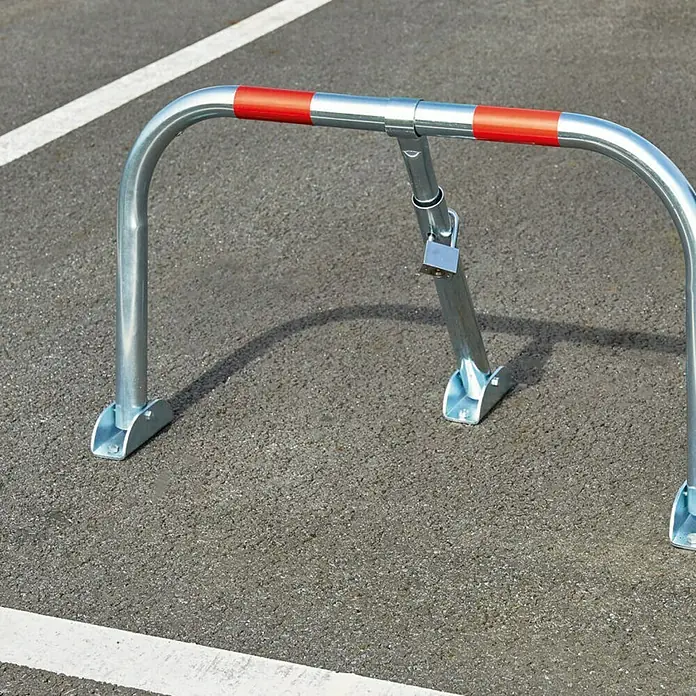 Mottez Estribo de aparcamiento B310P - Altura: 75,5 cm, Acero, Montaje en suelo