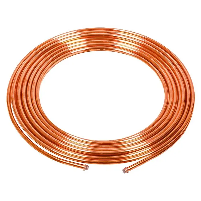 Tubo de cobre frigorífico - Diámetro: 6,35 mm, Largo: 15 m