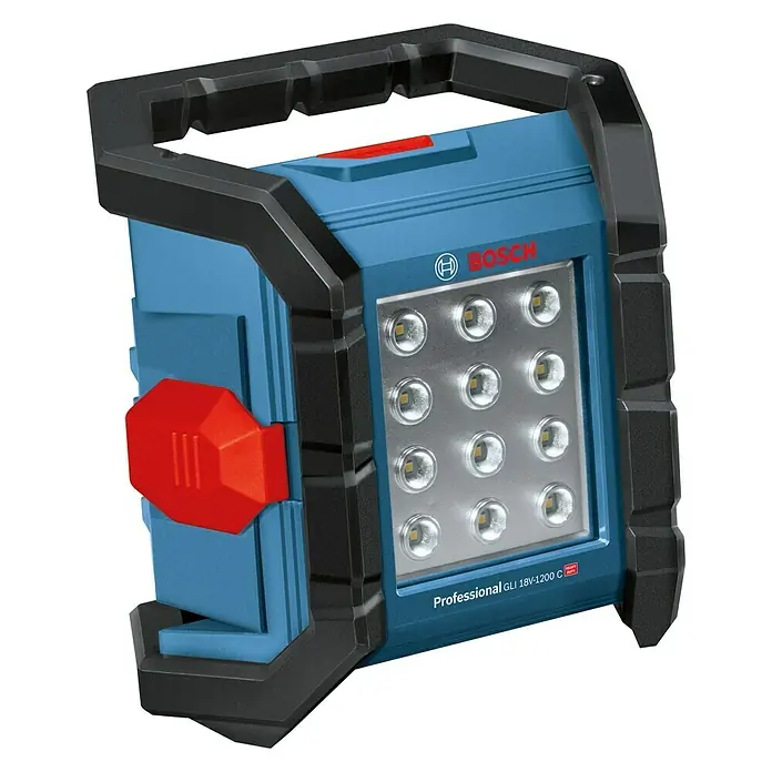 Bosch Professional Akku-Lampe GLI 18V-1200 C - Passend für: Bosch Professional Li-Ionen-Akkus 14,4 V/18 V, 1.200 lm - Vorderansicht