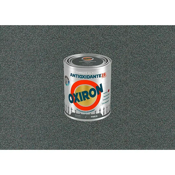 Oxiron Esmalte para metal Antioxidante Eco - Gris acero, 750 ml, Efecto forja