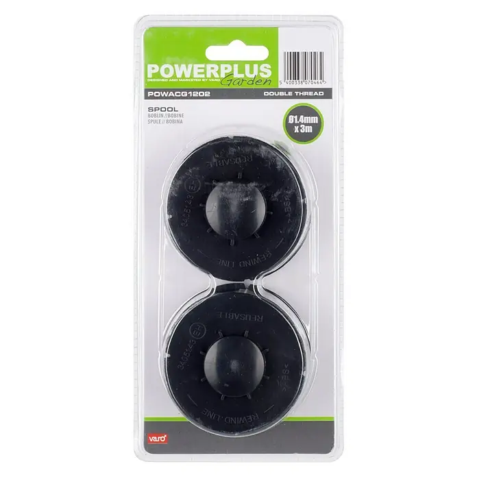 PowerPlus Bobina de hilo de recambio POWEG6015 - Longitud de hilo: 3 m, Grosor de hilo: 1,4 mm