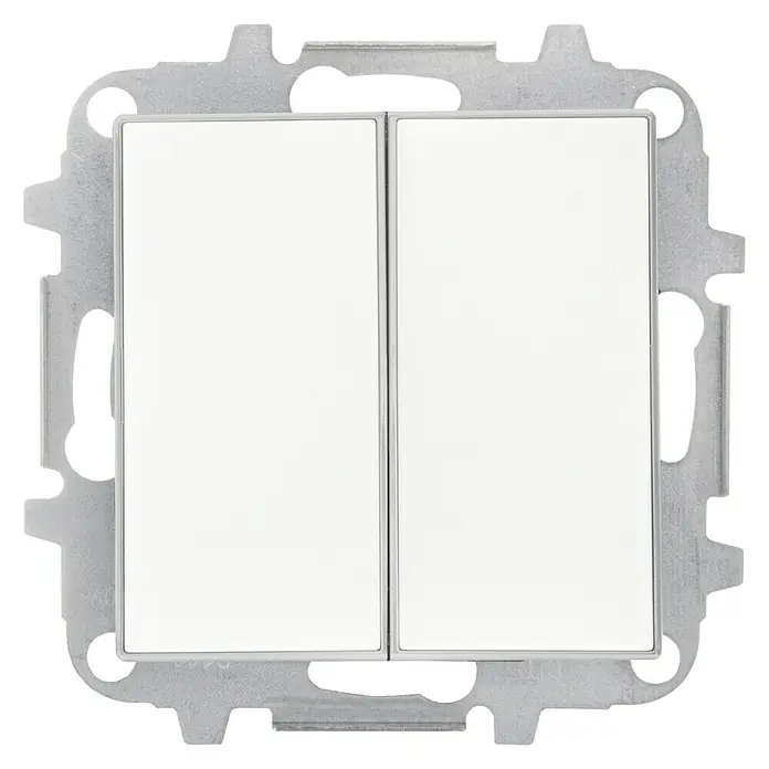 Niessen Sky Conmutador doble - Blanco, Montaje en la pared, Plástico