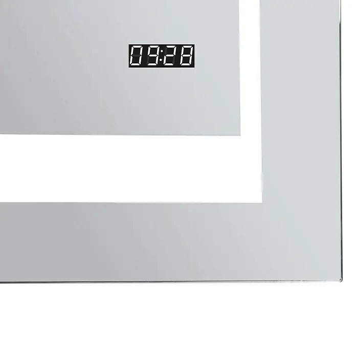 DSK LED-Lichtspiegel Silver Futura - 100 x 70 cm, Sensorschalter - Detailaufnahme
