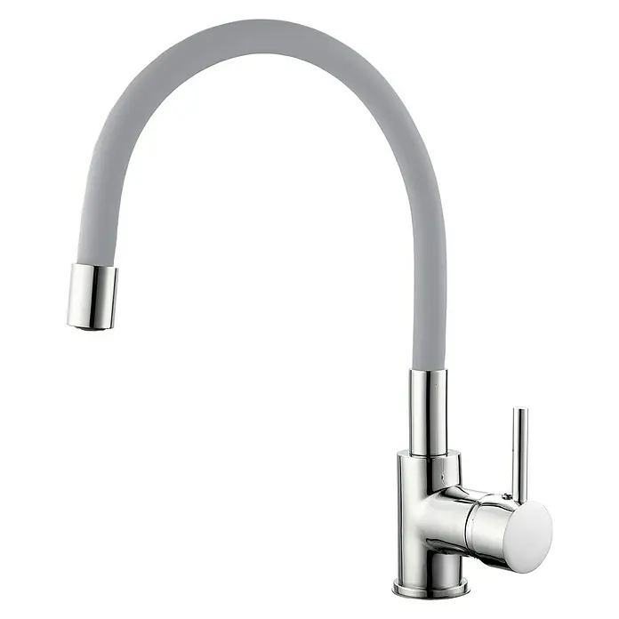 Cosmobath Grifo de cocina Whitby - Gris, Caño alto