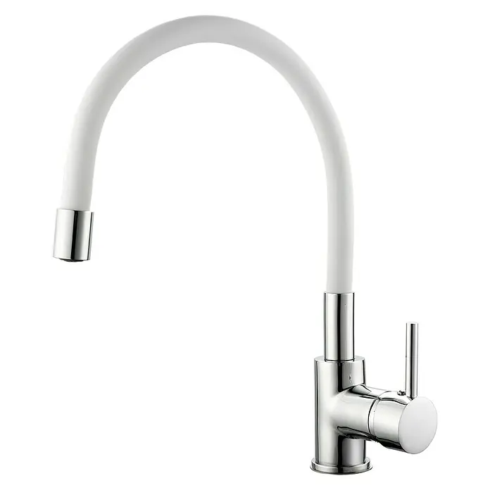Cosmobath Grifo de cocina Whitby - Blanco, Caño alto