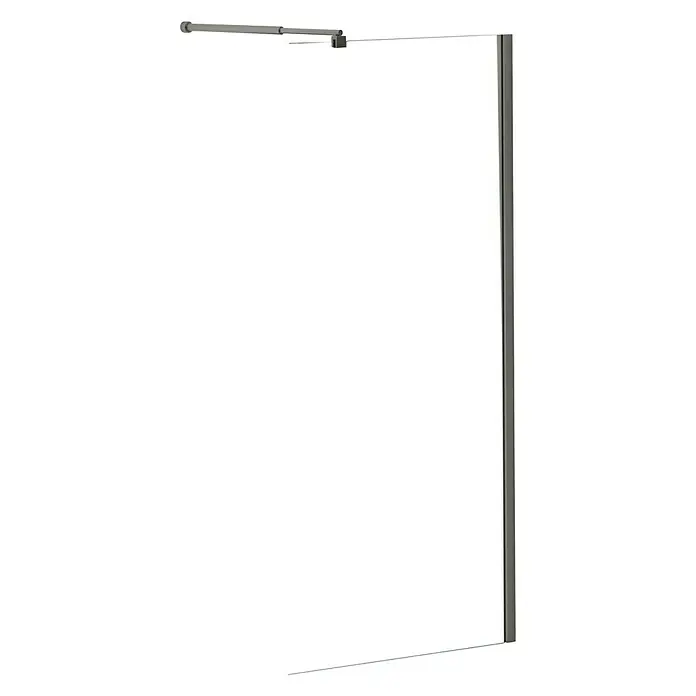 Mampara de ducha fija Walk-In Nice - An x Al: 100 x 195 cm, 6 mm, Cromo