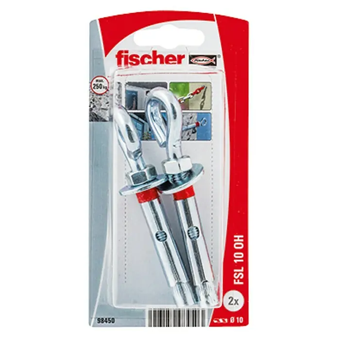 Fischer Taco de anclaje para cargas pesadas FSL 10 OH - Ø x L: 10 x 75 mm, 2 uds.