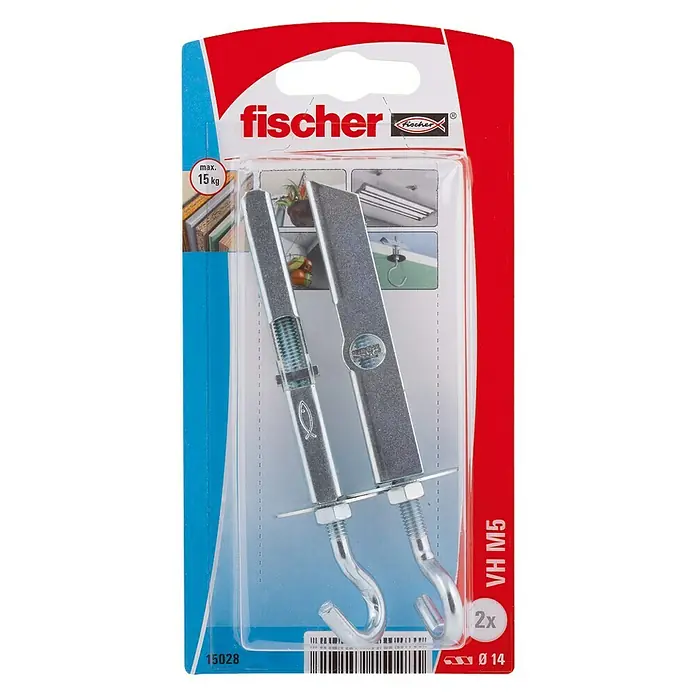 Fischer Taco basculante VH M5 - Diámetro taco: 14 mm, Longitud taco: 102 mm, 2 uds.