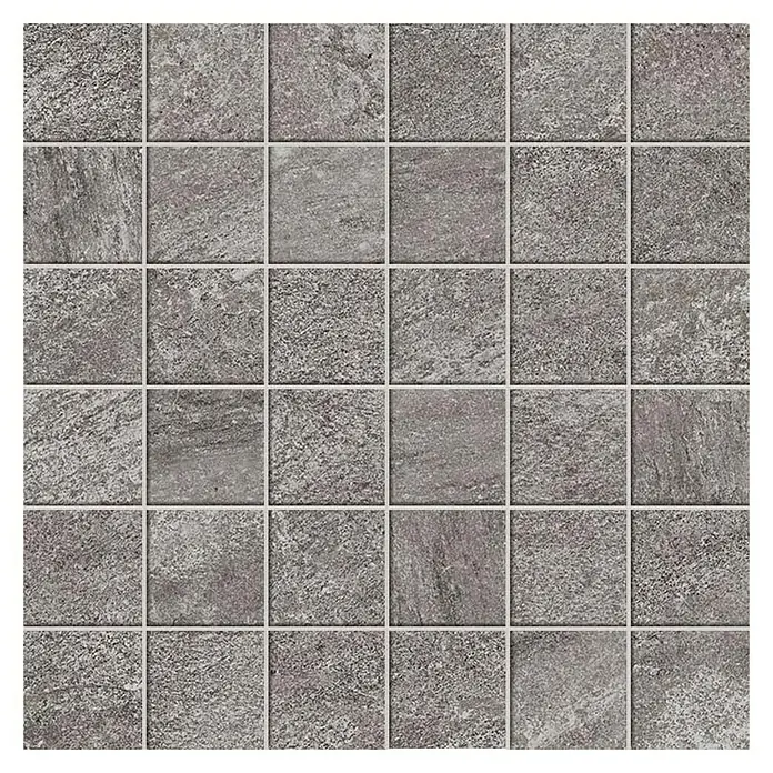 Atlas Concorde Mozaik pločica Regent Silver - 30 x 30 cm, Srebrnosive boje, Mat - Pogled sprijeda