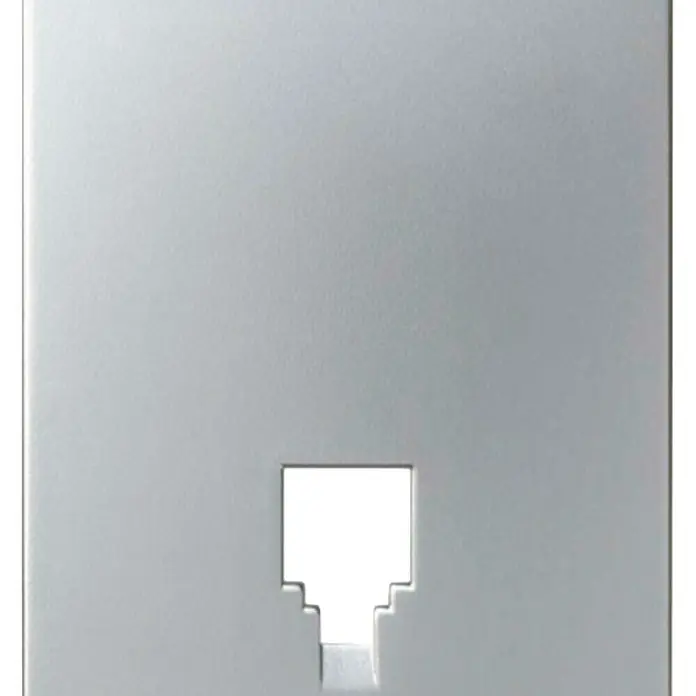 Simon 82 Tapa para mecanismo Teléfono - Aluminio / Plata, Plástico, Montaje en la pared