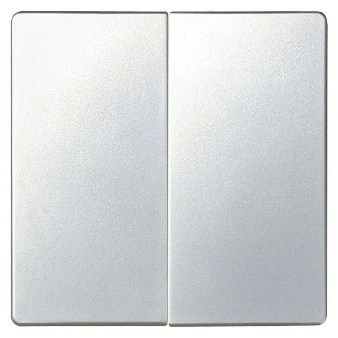 Simon 82 Tapa doble para mecanismo - Aluminio / Plata, Plástico, Montaje en la pared