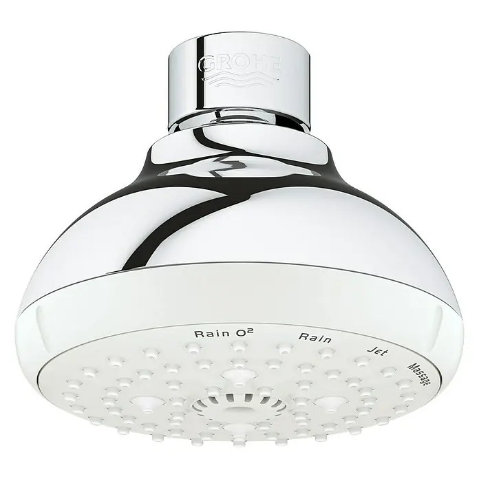 Grohe Kopfbrause Tempesta 100 - Durchmesser: 10 cm, 9,5 l/min bei 3 bar, Chrom - Vorderansicht