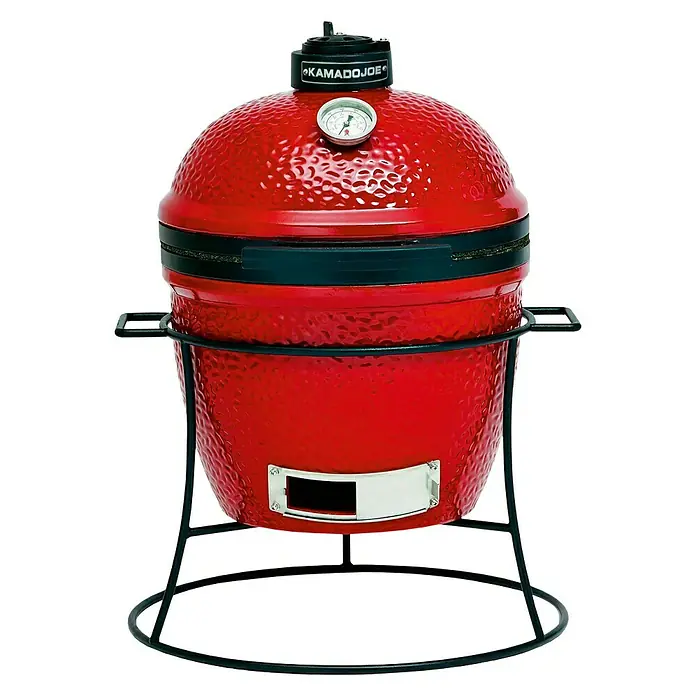 Kamado Joe Houtskoolbarbecue - Rood, Hoofdgrilloppervlak: Ø 34 cm