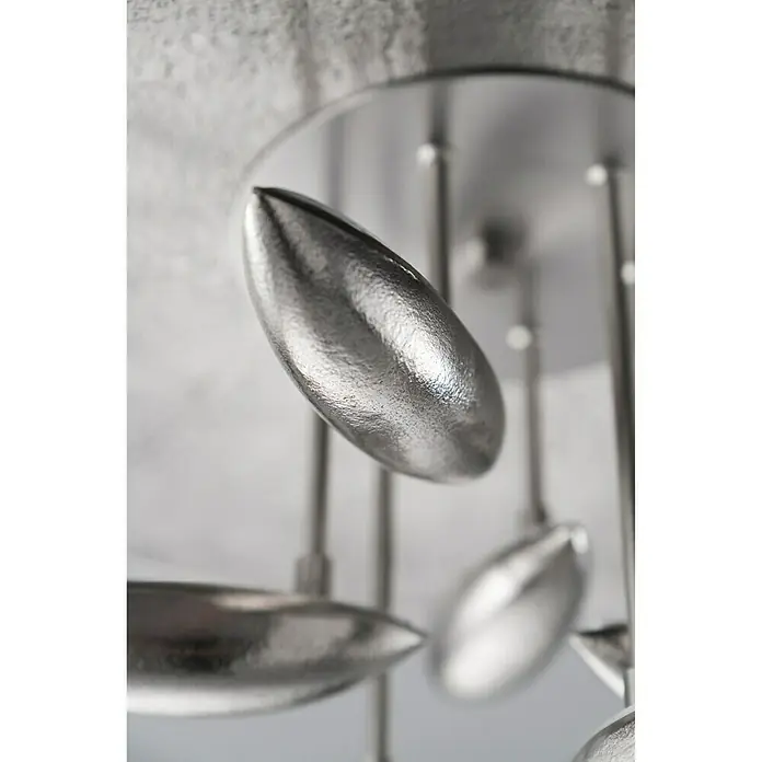 Honsel Leuchten LED-Deckenleuchte rund Pau - 33 W, Ø x H: 750 mm x 29 cm, Nickel, Warmweiß - Detailaufnahme
