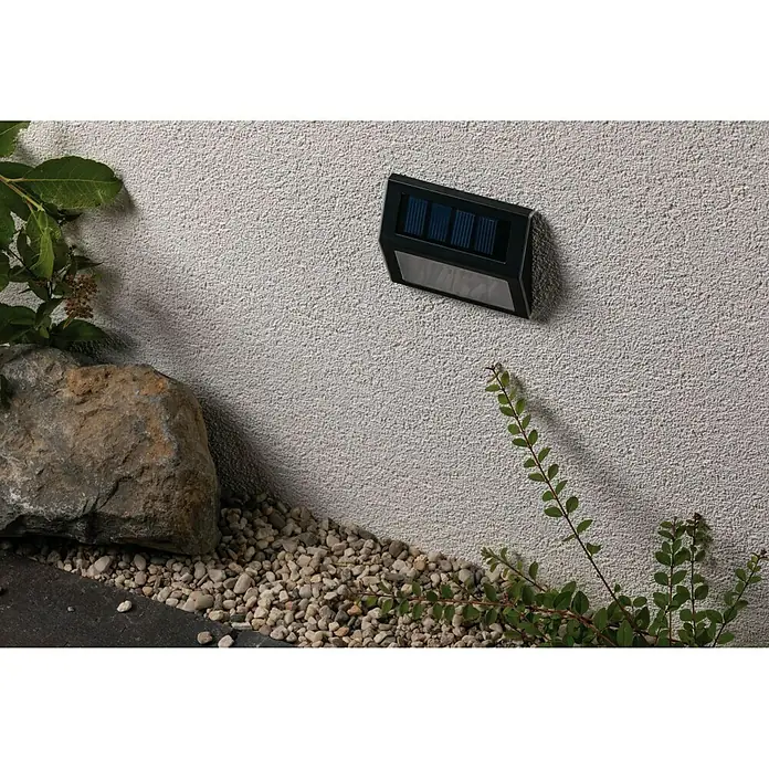 Paulmann Solarna vanjska zidna LED svjetiljka Dayton - 0,05 W, Crne boje, Š x V: 10 x 8 cm - Živopisni prikaz