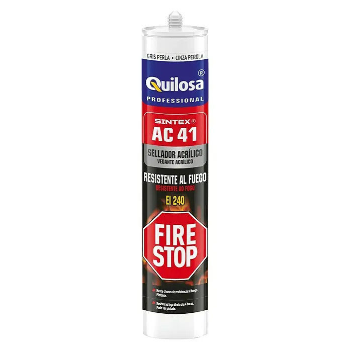 Quilosa Sellador acrílico Sintex AC 41 Fire Stop - Gris, 300 ml