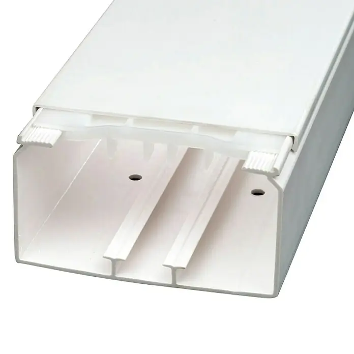 Canaleta para cables - L x An x Al: 2 m x 110 mm x 60 mm, Blanco