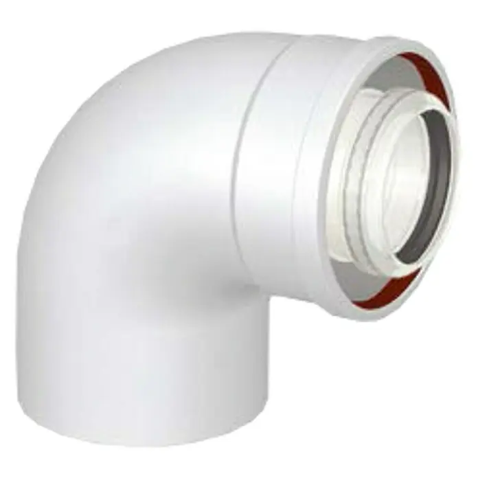 Codo coaxial M/H Condensación 90º - Diámetro: 60.100 mm